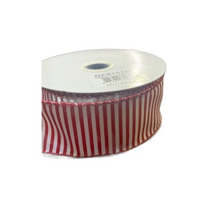 Dostępne w wielu kolorach Wstążka druciana 1” x 10 yd, Wstążka w poziome paski, Wstążka druciana, Wstążka farmowa, podstawowa wstążka