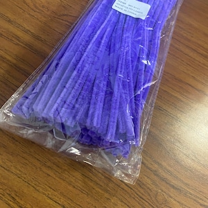 100pc Chenille Stem Pipe Cleaner - Purple - MD9131