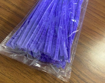 100pc Chenille Stem Pipe Cleaner - Purple - MD9131