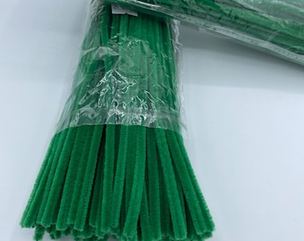 100pc Chenille Stem Pipe Cleaner - Green - MD9103