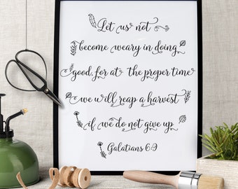 Galatians 6 9 Etsy