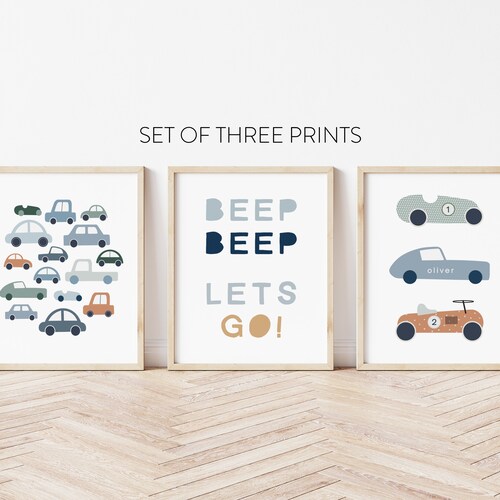 Transportation Wall Art Car Nursery Decor Boy Room Car Etsy