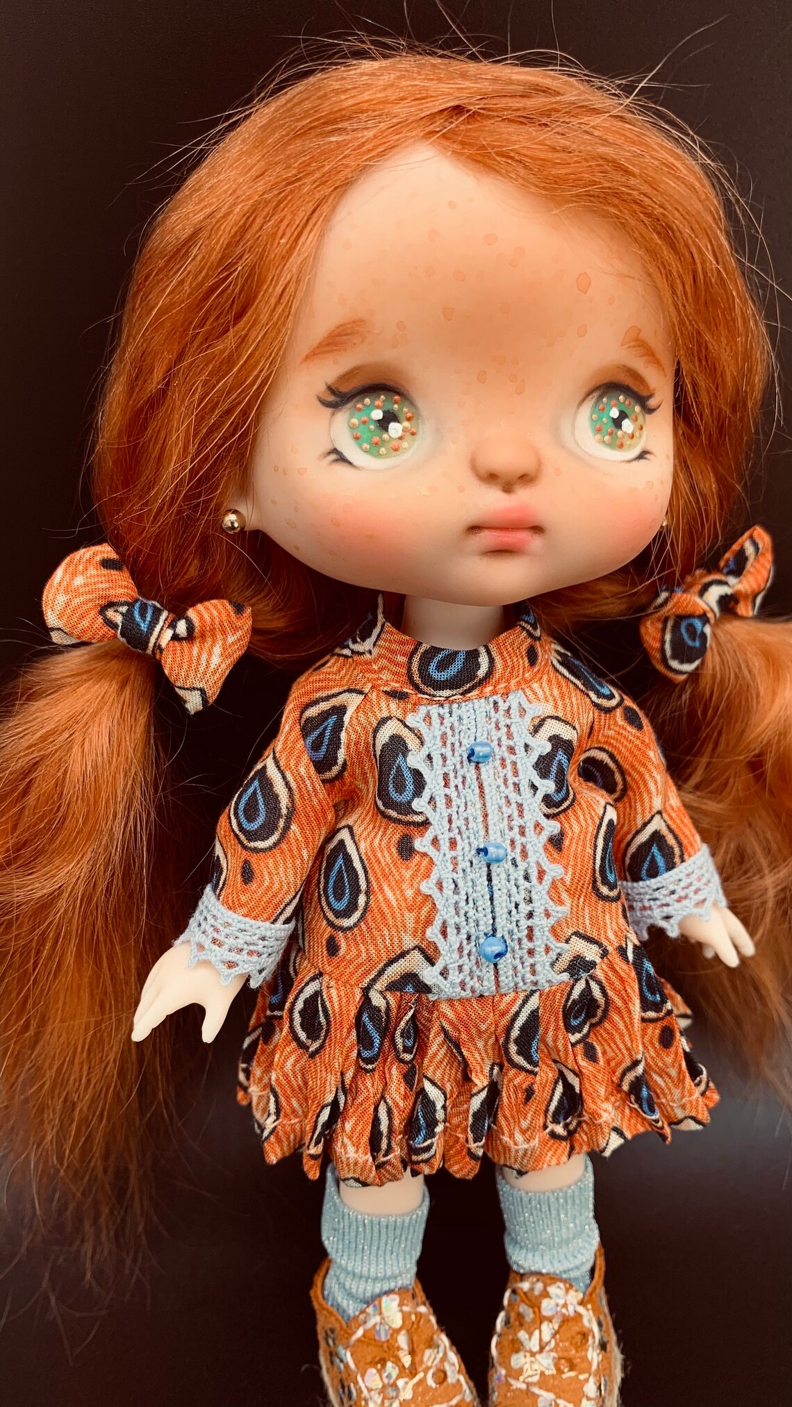 SOLDHolala doll repaint ooak similar to Holala doll redhead | Etsy