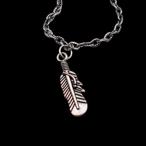 Feather Necklace, Sterling Silver Bird Feather Charm Necklace