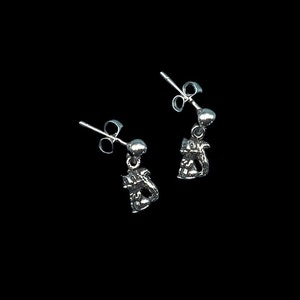 Tiny Squirrel Earrings, Sterling Silver