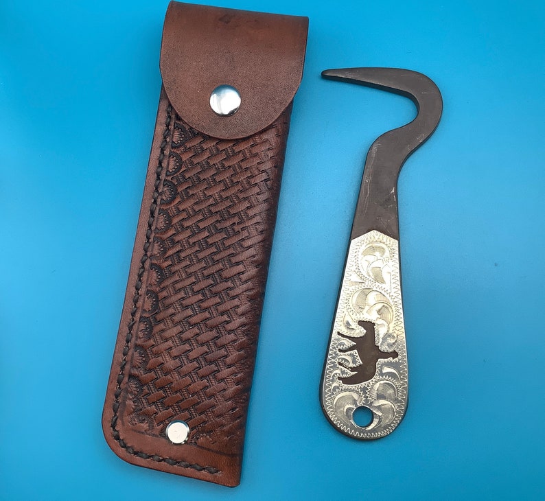 Hoof Pick and Leather Hoof Pick Holder for Saddle Billet Strap Etsy