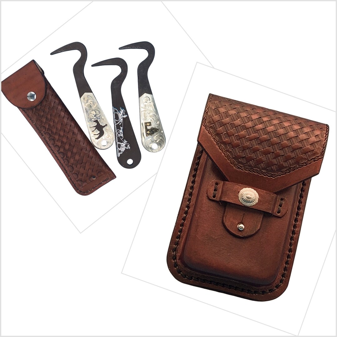 Saddle Phone Case and Leather Hoof Pick Holder With Hoof Pick Etsy