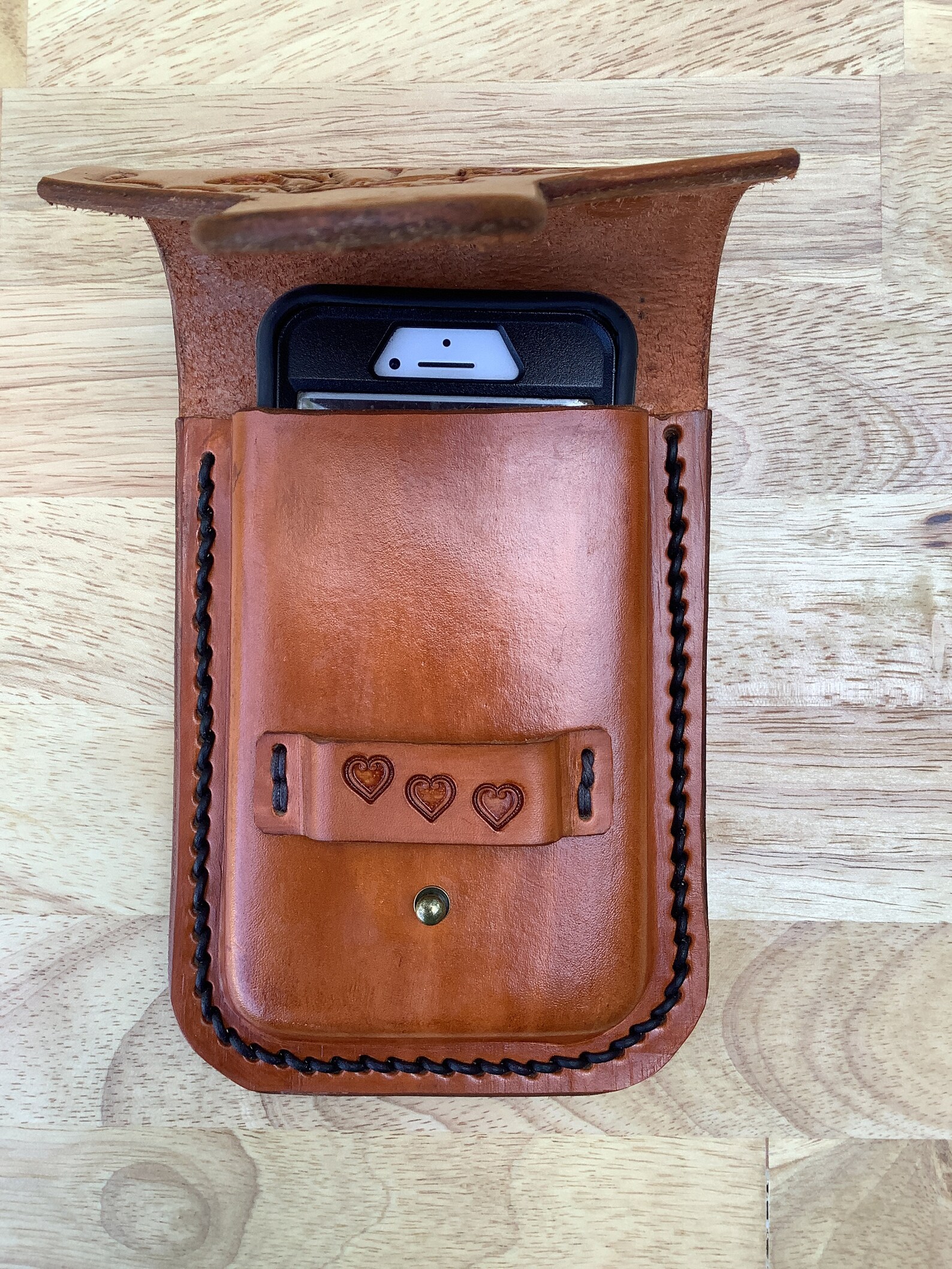 Leather Phone Case for Saddle Rear Cinch Strap Handtooled Etsy