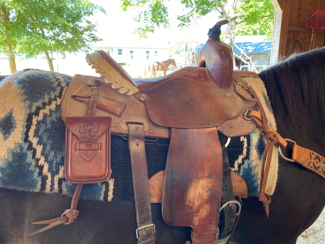 Saddle Phone Holder Leather Phone Holder for Saddle Billet Etsy