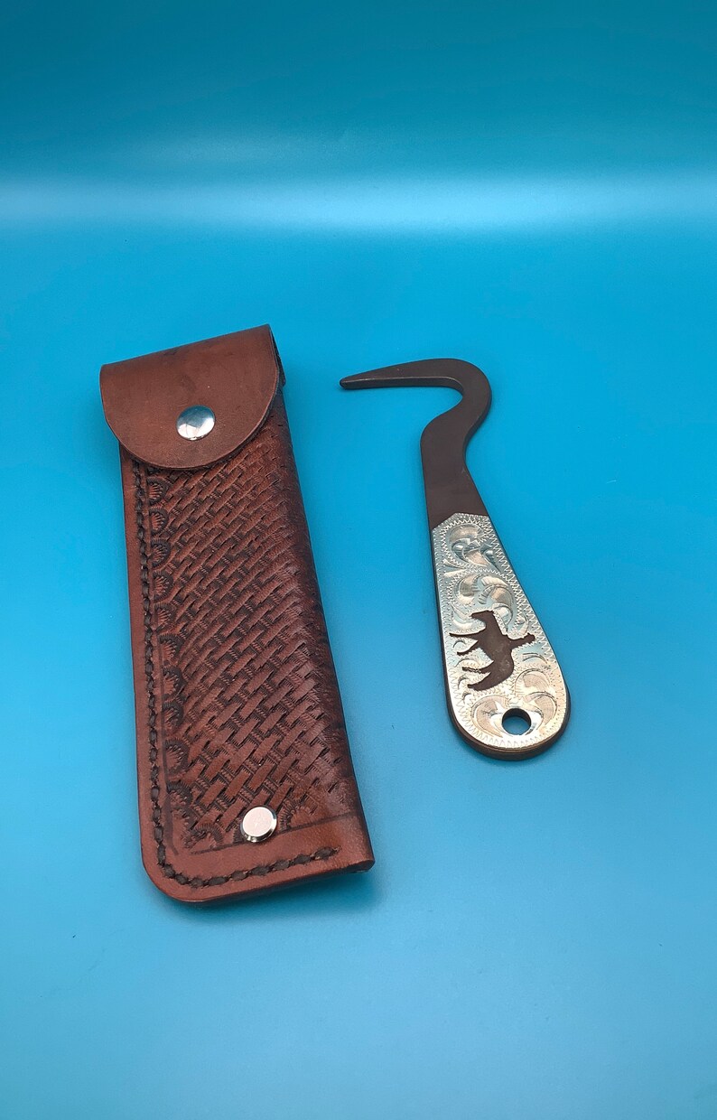 Hoof Pick and Leather Hoof Pick Holder for Saddle Billet Strap Etsy