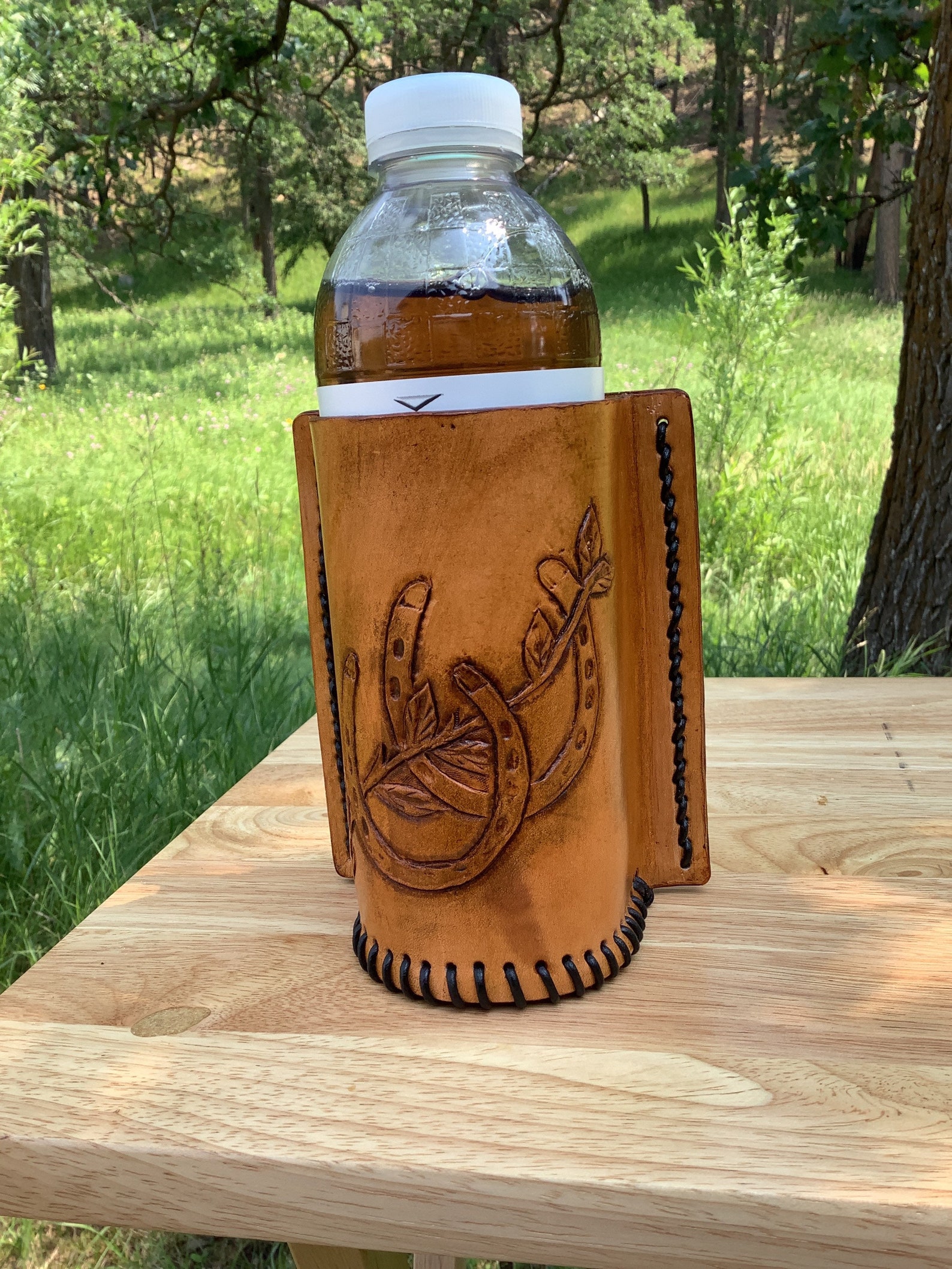 Vintage Leather Drink Holder for Saddle Billet Strap Etsy