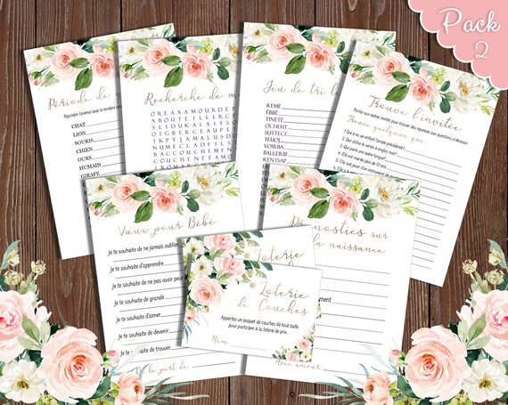 French Baby Shower Games Jeux De Baby Shower Jeux De Fille Etsy French Baby Shower Games Jeux De Baby Shower Jeux De Fille Etsy