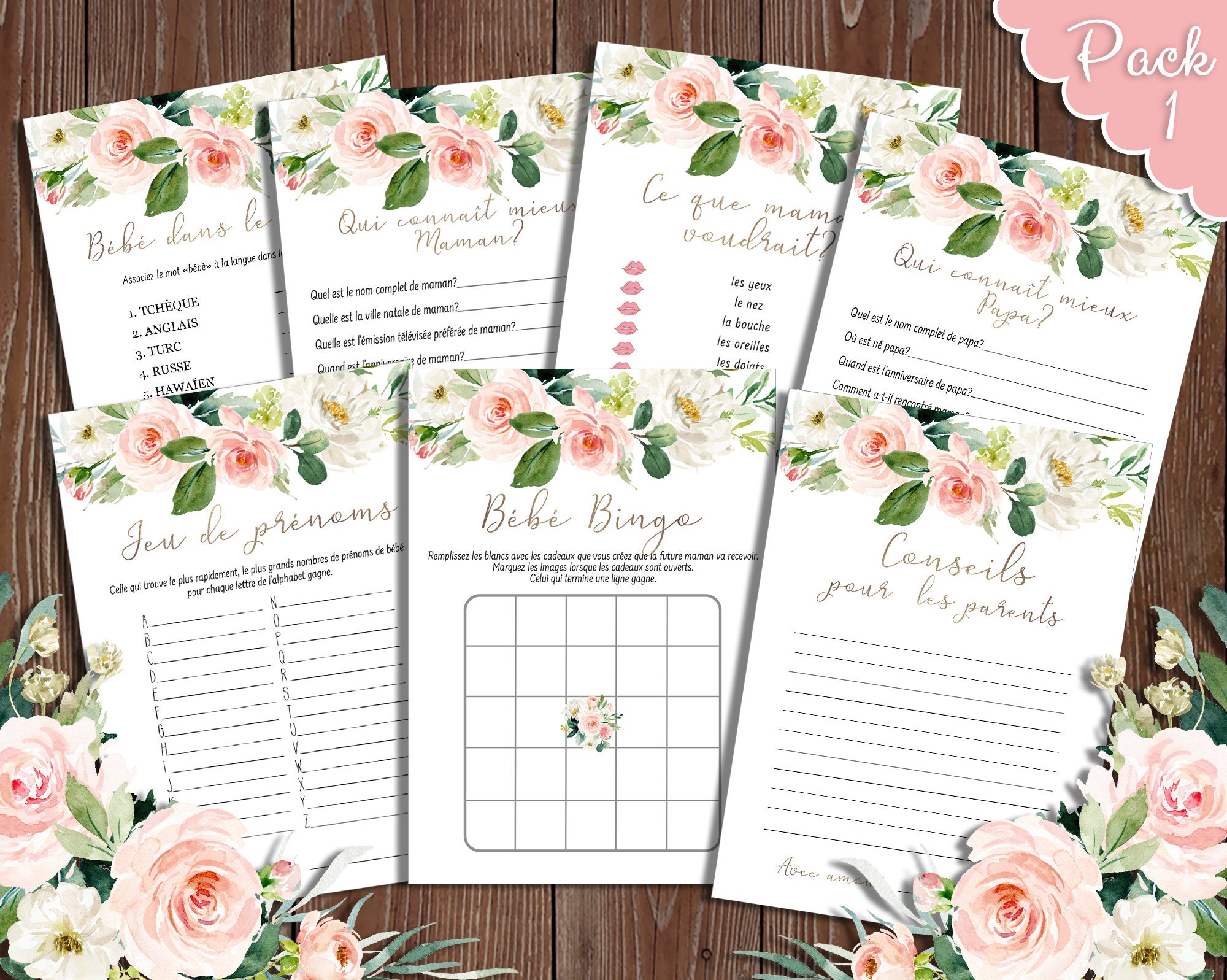 Jeux De Baby Shower French Baby Shower Games Jeux De Bebe Etsy Jeux De Baby Shower French Baby Shower Games Jeux De Bebe Etsy