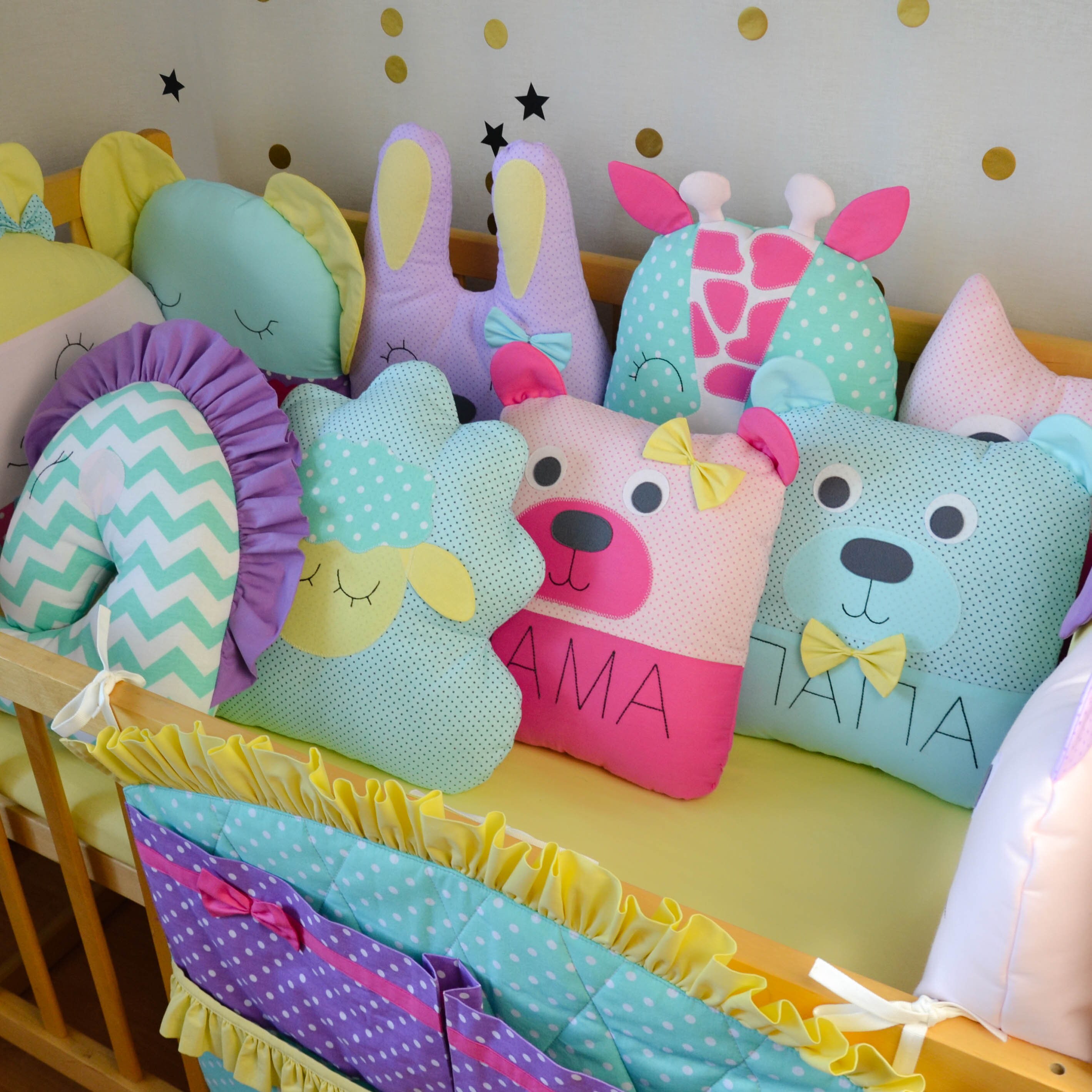 Crib bumpers Baby bed bumper Crib bedding Cot bumper set Etsy