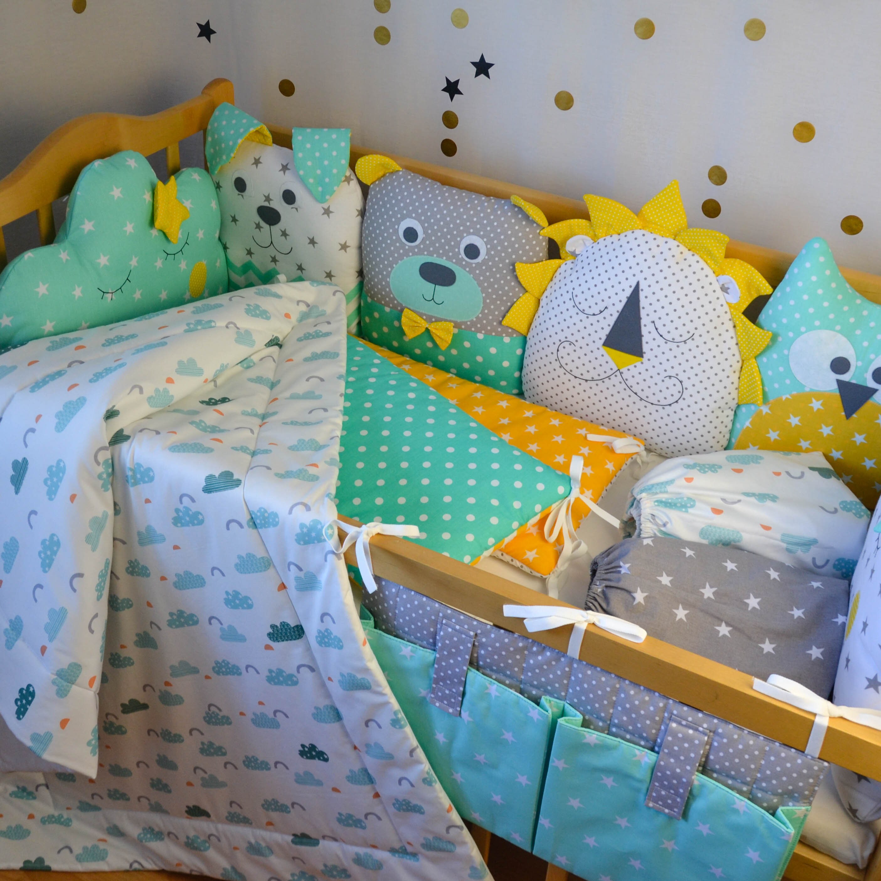 Crib bumpers Crib bedding set Baby bed bumper Crib Etsy