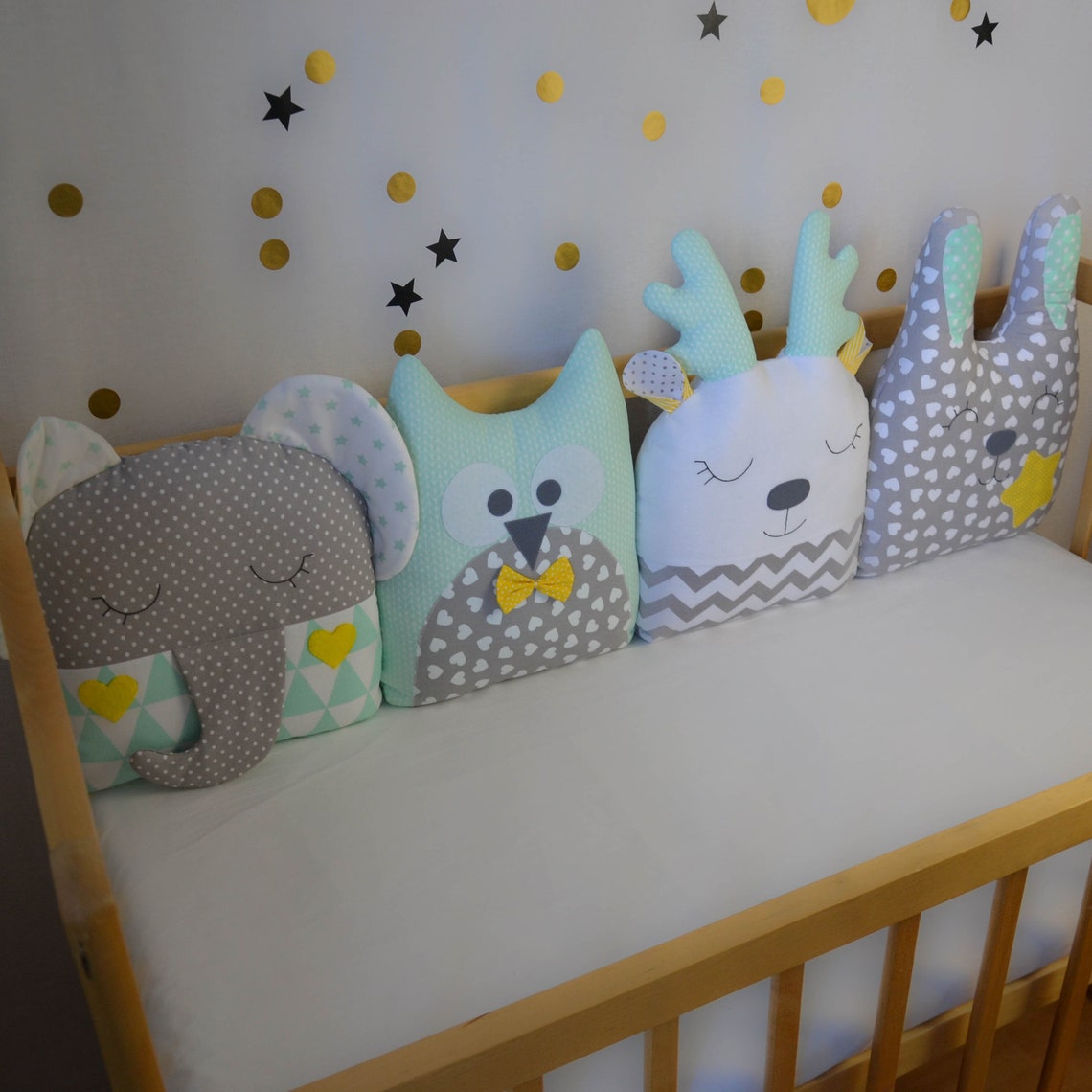 Crib bumpers Baby bed bumper Crib bedding Cot bumper set Etsy