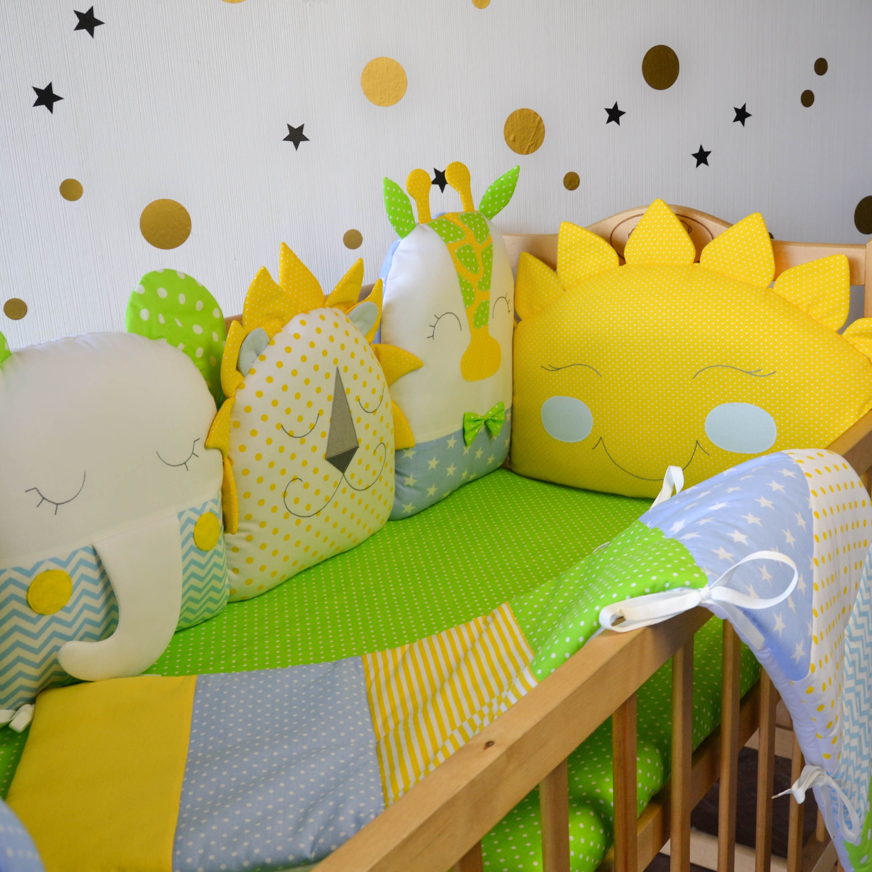 Crib bumpers Crib bedding set Baby bed bumper Crib Etsy