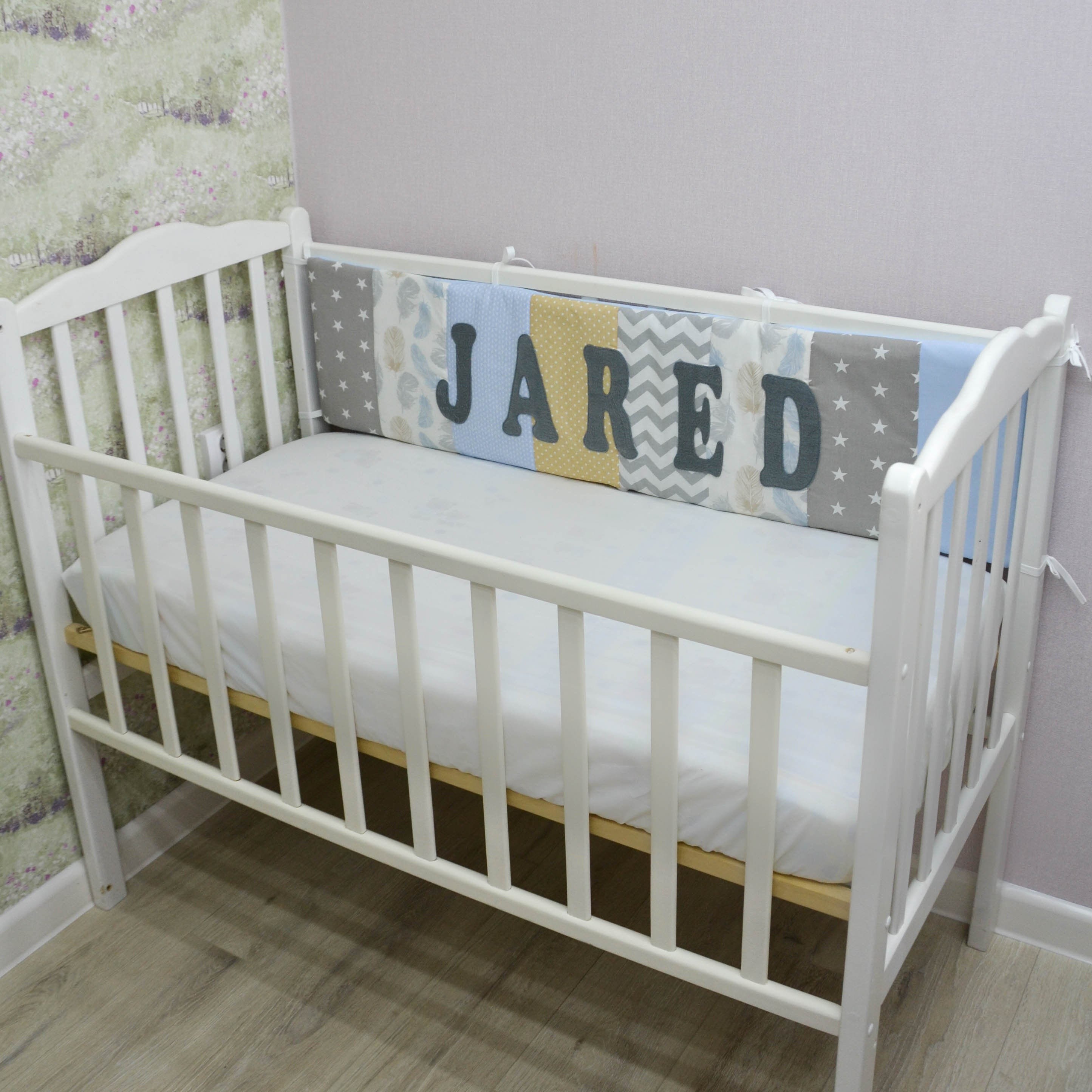 personalised cot bumper