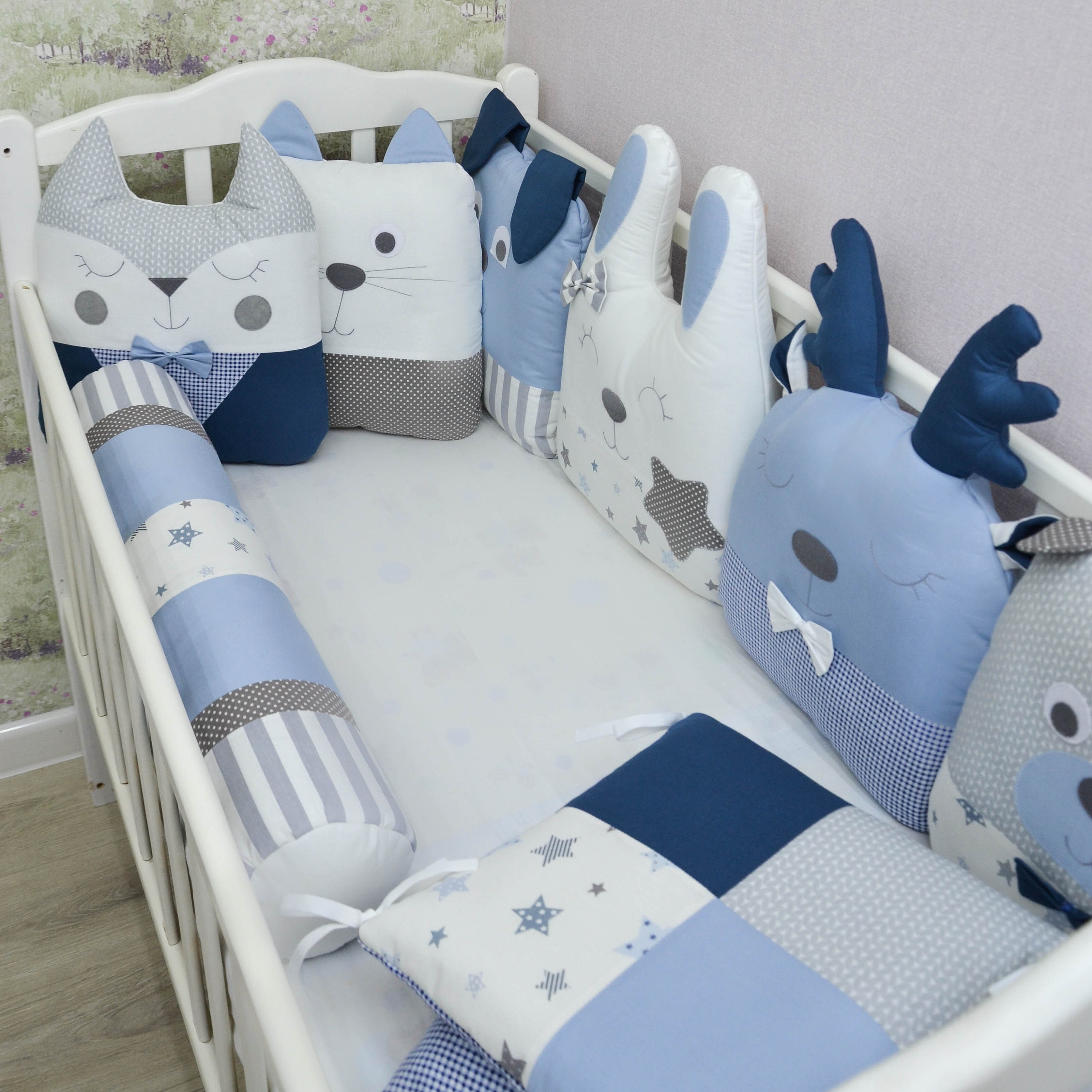 Crib bumpers Baby bed bumper Crib bedding Cot bumper set Etsy