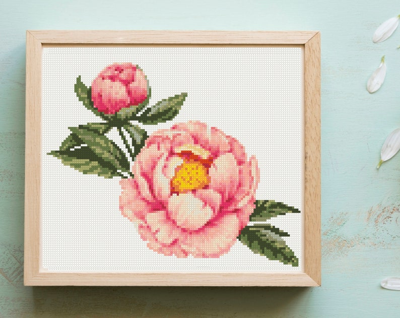 Hibiscus Flowers Bouquet Cross Stitch Pattern PDF Modern - Etsy