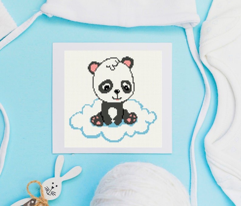 Cute newborn baby greeting card Baby shower nursery cross stitch patterns PDF Newborn art mini cross stitch