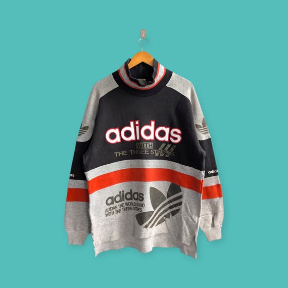 Sudadera adidas vintage de los años 90 con bloques de color