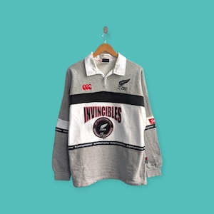vintage Canterbury of New Zealand sweatshirt all blacks rugby crewneck embroidered logo sweater pullover streewear gray colour size large