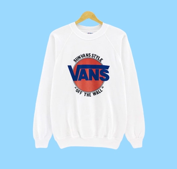 Rare Vintage Vans off the Wall Big Print Spell Out Crewneck - Etsy