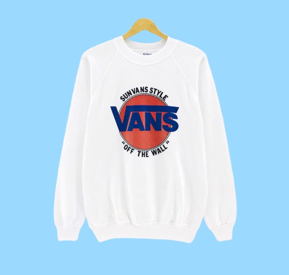 Rare Vintage Vans off the Wall Big Print Spell Out Crewneck - Norway