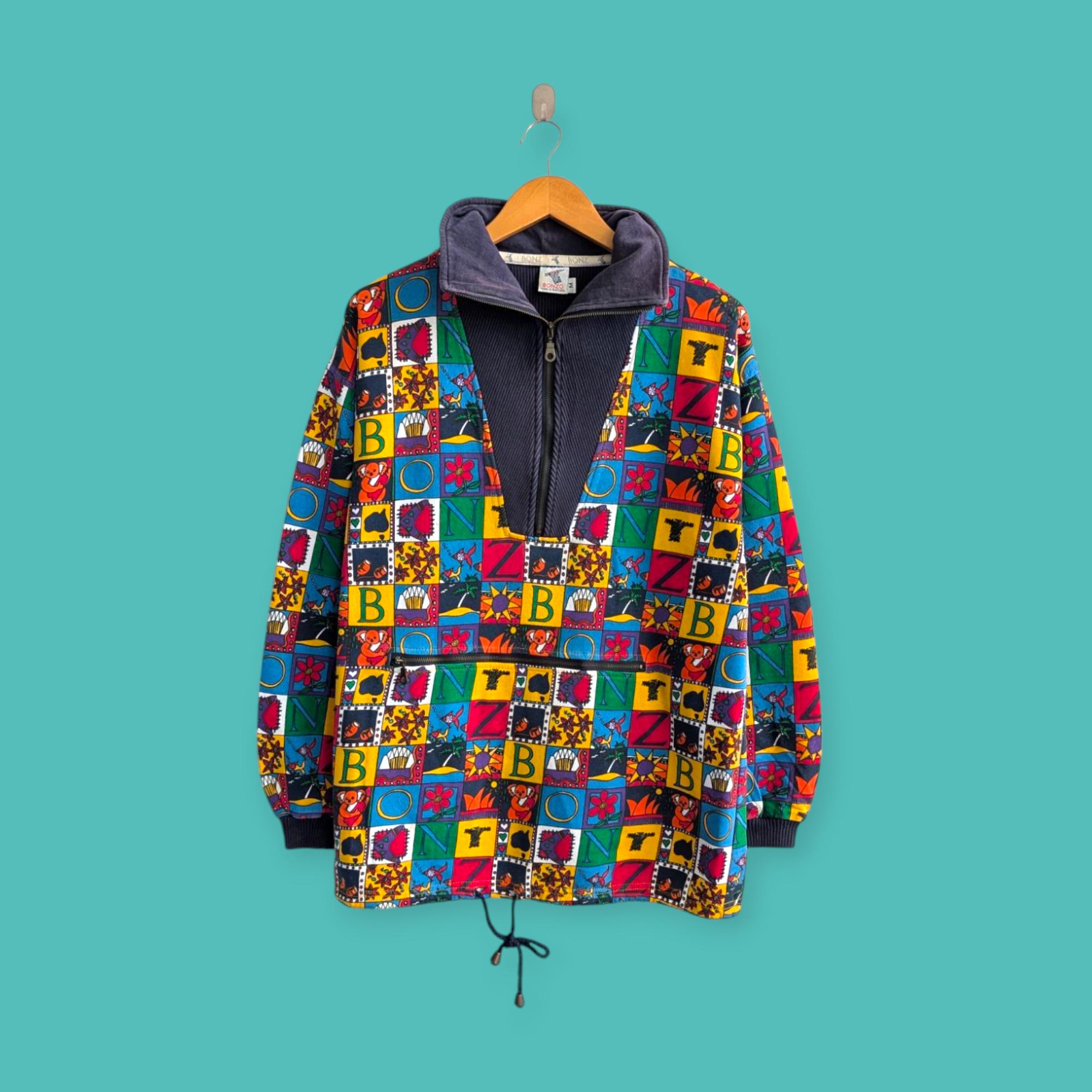 刺繍 90s 80s ビンテージ USA SWEAT VINTAGE B07 Vintage 90s Bonzo Australia Sweatshirt Surf Surfing Crewneck