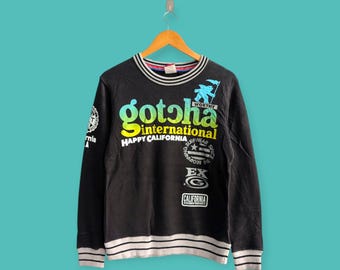 Vintage 80's Gotcha Krazies Sweatshirt Made in USA Gotcha Surf Art