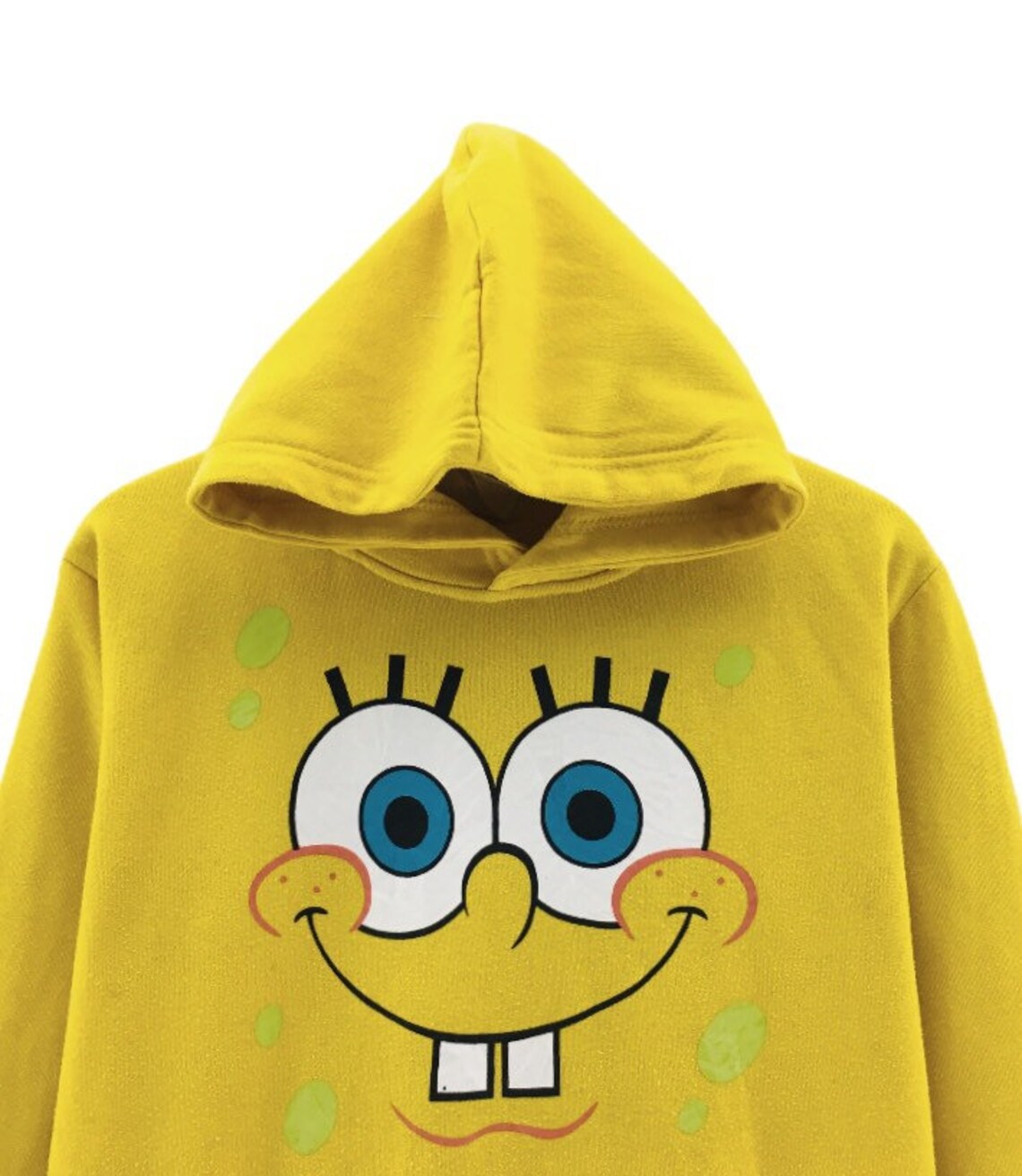 Rare SpongeBob SquarePants Hoodie Big Logo Print Yellow Etsy