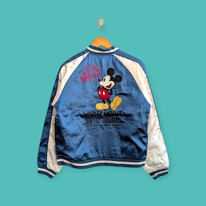 ジャケット・アウター Disney Mickey Reversible Vintage Sukajan Disney 'Mickey Mouse' Reversible Japan Souvenir Sukajan