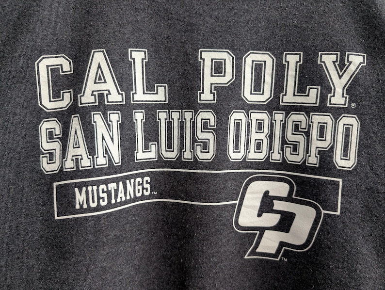 Cal Poly Racing Merch Vintage California Poly University Sweatshirt San Luis Obispo Mustangs ...