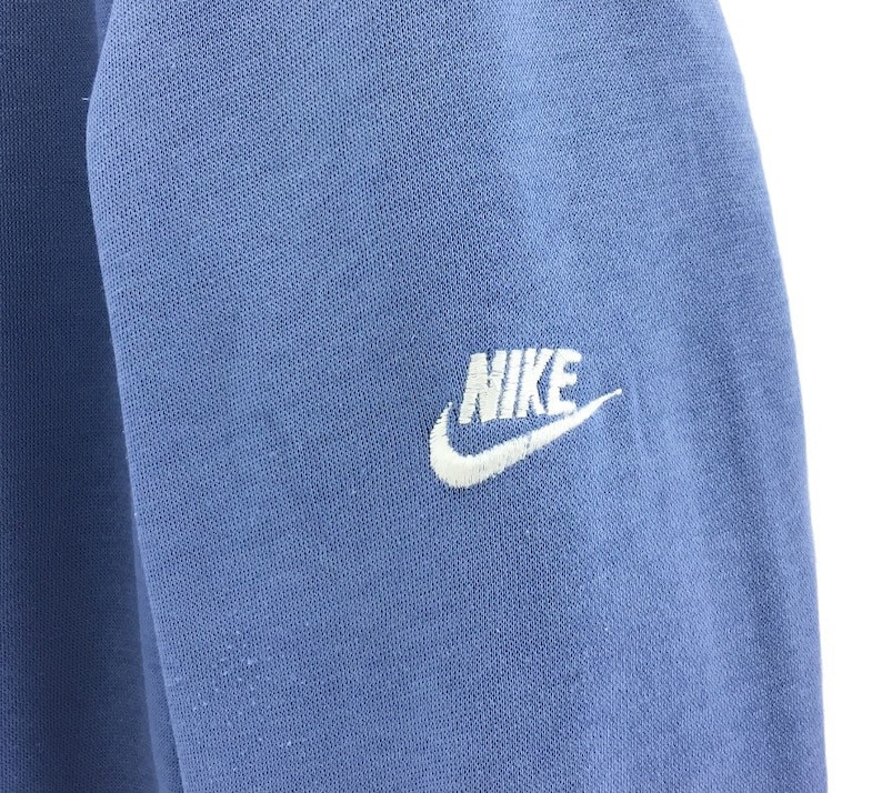 Rare Vintage Nike Big Spell Out Print Embroidery Crewneck Blue Color ...