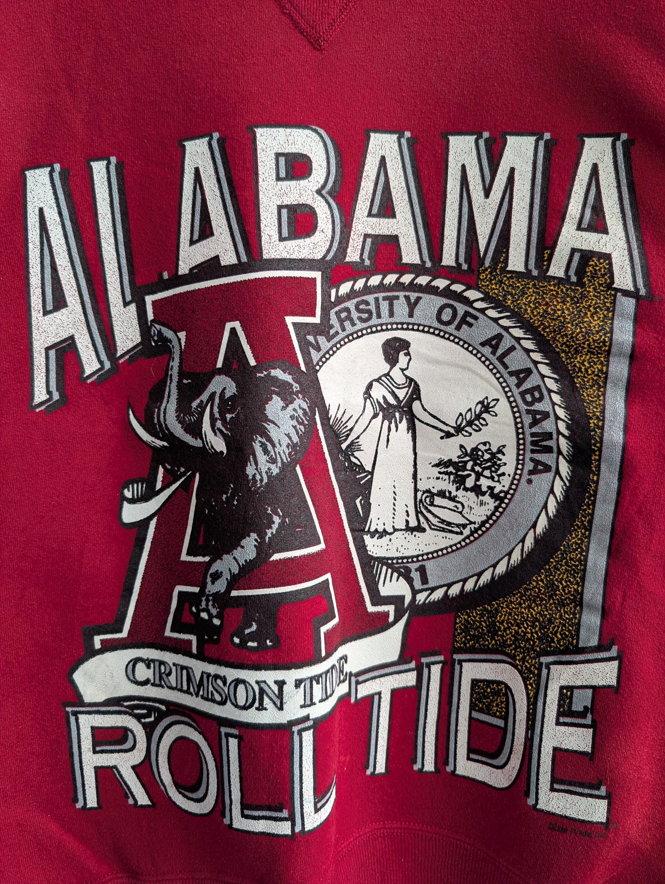 Vintage 90s Alabama Crimson Tide Sweatshirt University of Alabama 