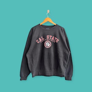 vintage California state university sweatshirt Northridge crewneck California college sweater pullover streewear black colour size x-large