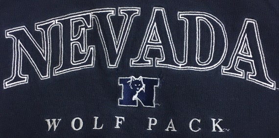 Rare! Vintage Nevada Wolf Pack Big Logo Spell Out… - image 3