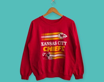 vintage 90s Kansas city chiefs sweatshirt Kansas city chiefs crewneck Kansas city chiefs sweater pullover nice Red colour size large