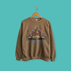 vintage 90s whitetail deer sweatshirt northern explorer crewneck animal habitat wildlife sweater pullover nice green colour size x-large
