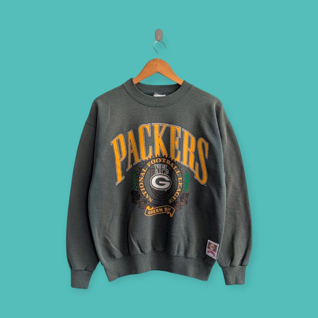 Vintage 90s Sun Faded Green Bay Packers Sweatshirt Green Bay