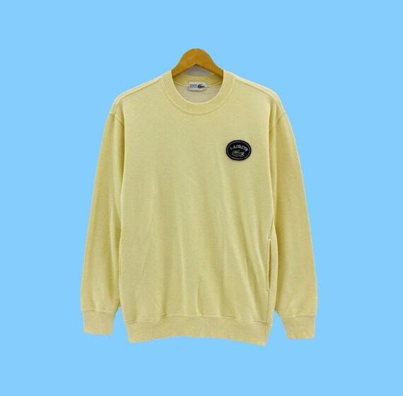 Rare Lacoste Club Petit Logo Broderie Col Jaune Couleur 2 Cote Pull Pull Pull Mode Marque vintage Sweatshirt Style Etsy France