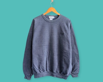 vintage 90s northern reflection sweatshirt embroidered logo crewneck northern reflection sweater pullover streewear blue colour size medium