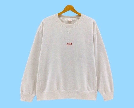 Rare!!! Marvel Box Logo Embroidery Spellout Crewne