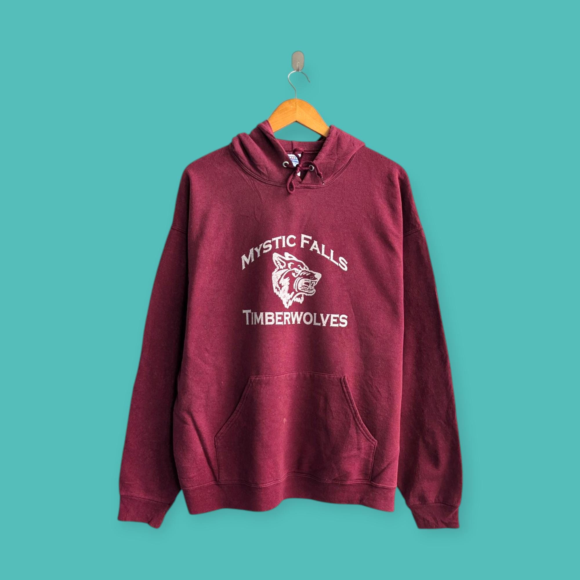 Vintage Distressed Mystic Falls Timberwolves Hoodie Mystic Falls