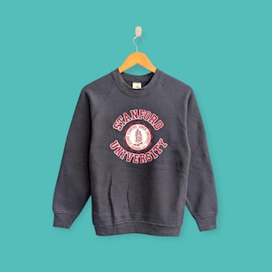 vintage 90s Stanford university sweatshirt Stanford university crewneck Stanford university sweater pullover college black colour size small