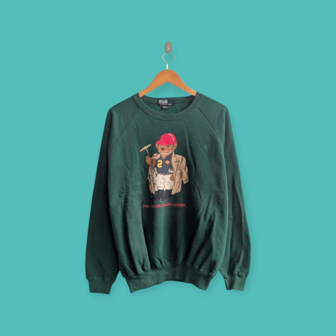 Vintage 90s Polo Bear Sweatshirt Ralph Lauren Crewneck Polo Bear