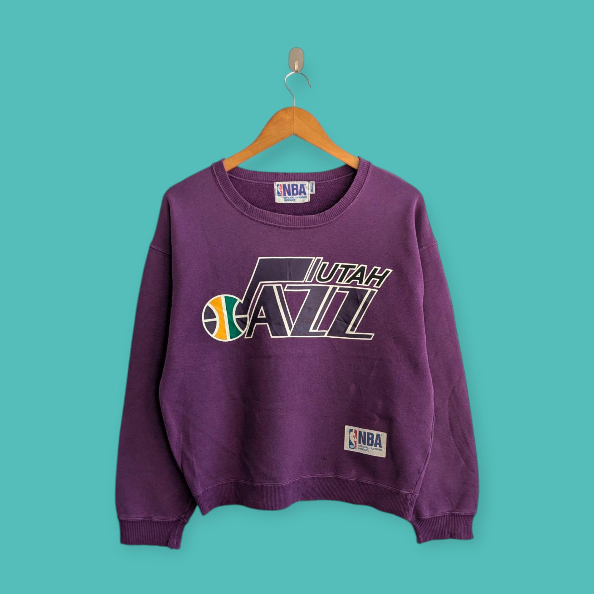 Vintage 90s Utah Jazz Big Logo Sweatshirt Utah Jazz Crewneck Utah