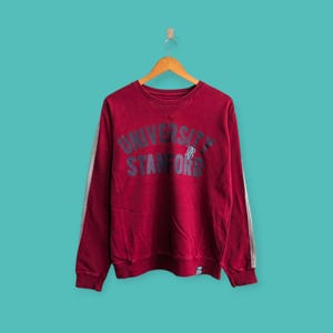 vintage Stanford university sweatshirt Stanford university crewneck Stanford university sweater pullover nice maroon colour size large