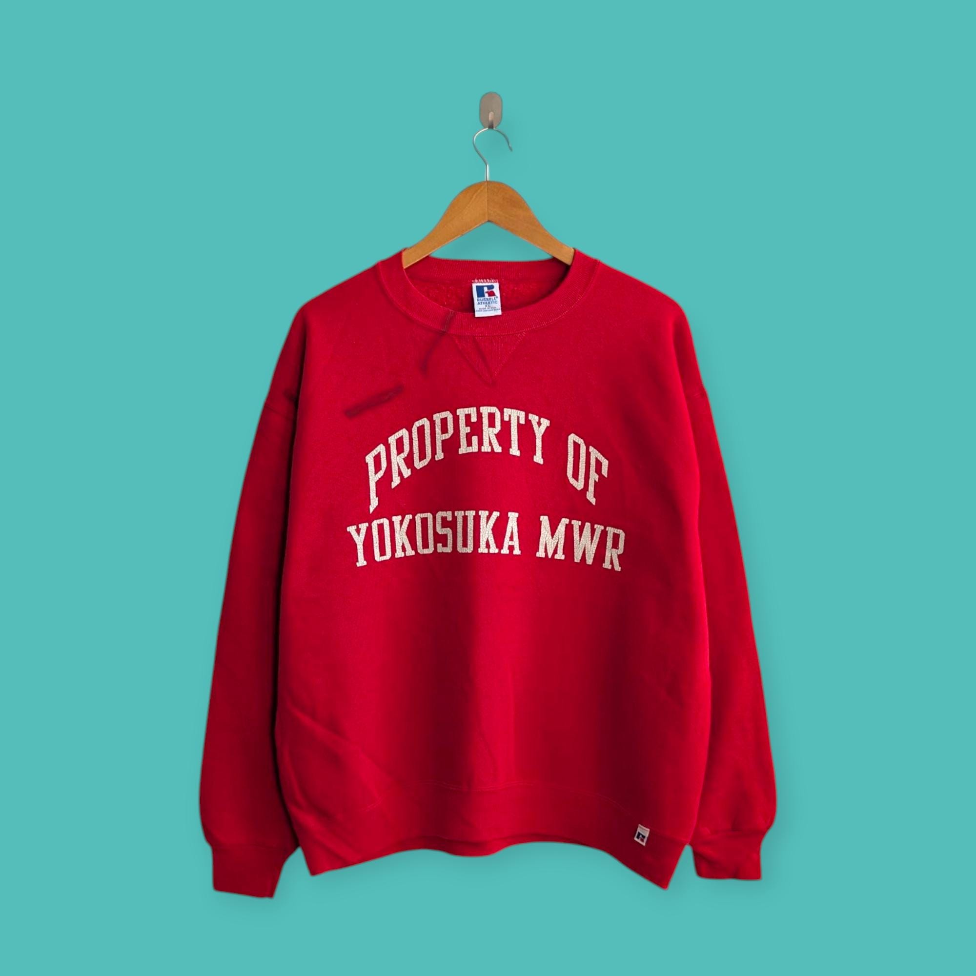 Vintage 90s Property of Yokosuka Mwr Sweatshirt United States Navy